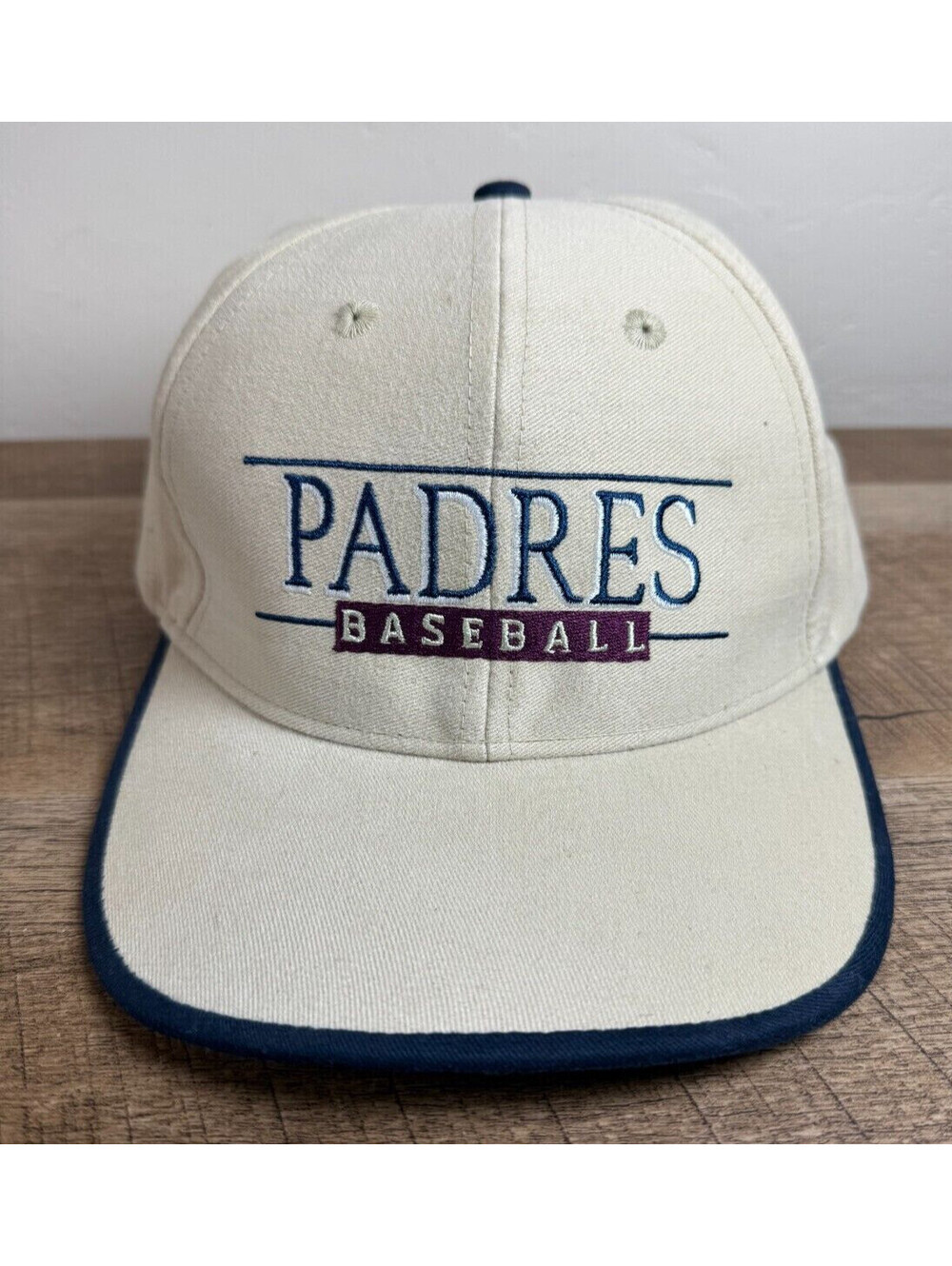 VTG San Diego Padres Baseball Khaki Snapback One Size Hat Wells Fargo Promo
